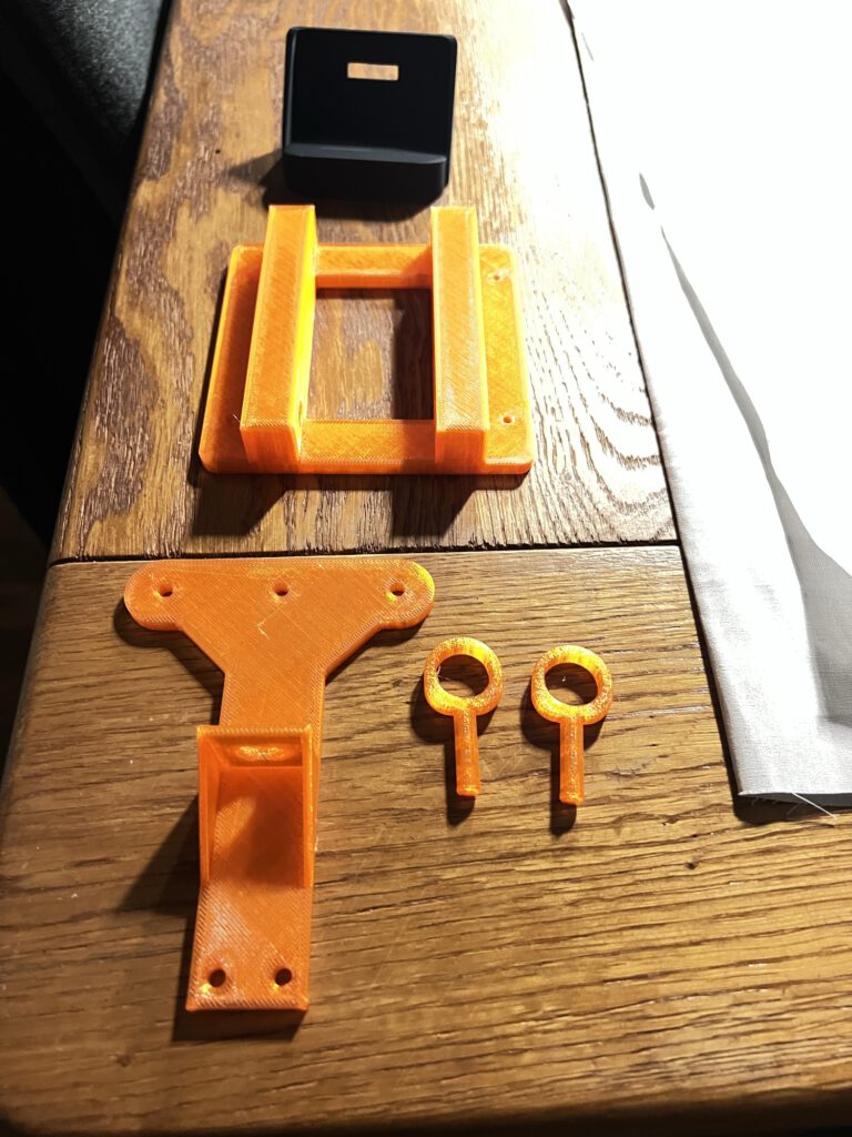 Orange 3D printed parts for ham radio use