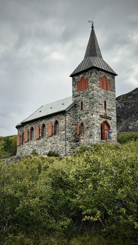 The King Oscar II chapel from below