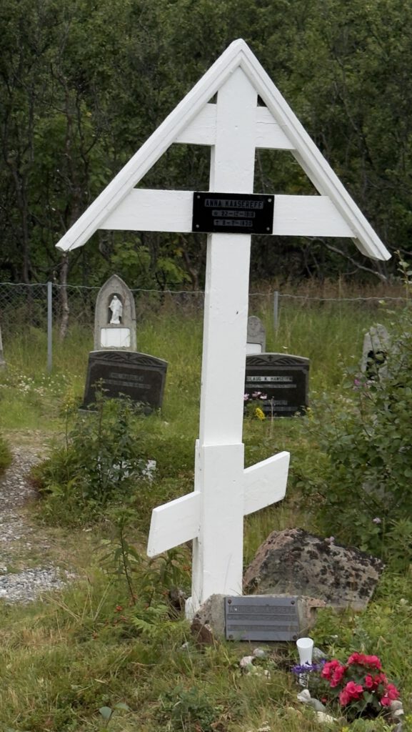Orthodox cross at the cemetery