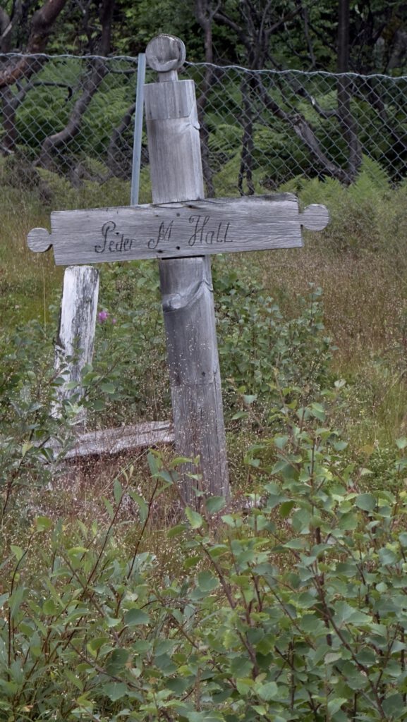 Old wooden cross near the chapel