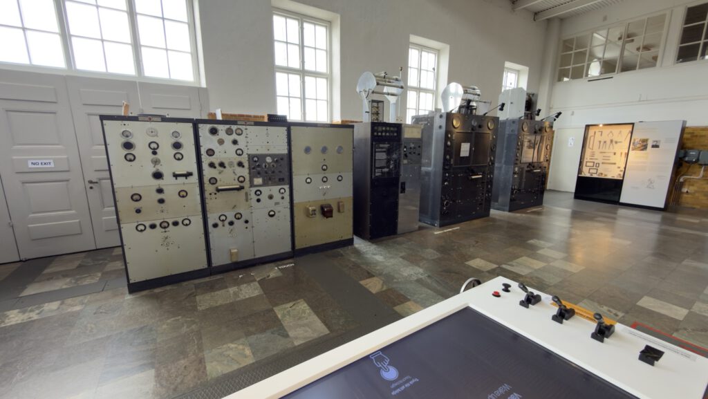 Exhibition room with old radio equipment