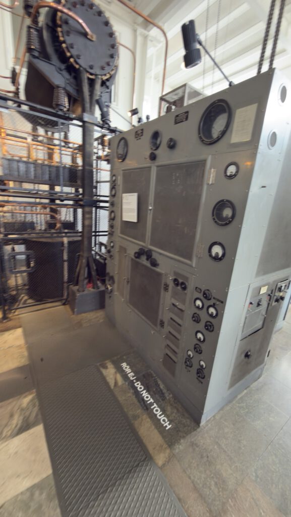 Transmitter cabinet with dials and switches