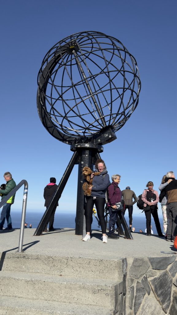 The North Cape globe in the sun